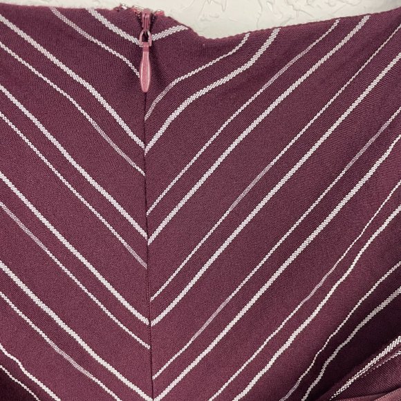 PAPERMOON Womens M Contrasting Stripe Tie Front Jumpsuit Pockets Back Zip - Picture 5 of 10